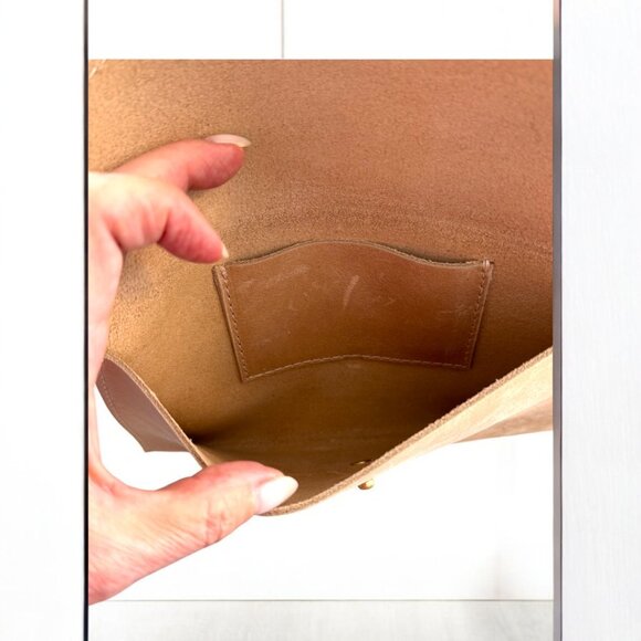 Parker Clay Abeba Leather Envelope Clutch – Natural Full-Grain Leather - Picture 5 of 5